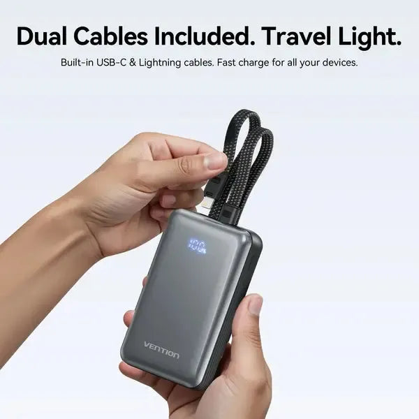 Vention 10000mAh Power Bank (USB-C + USB-C/Lightning/USB-A) - FKIH0