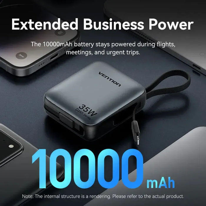 Vention 10000mAh 35W Travel Power Bank - FHFH0