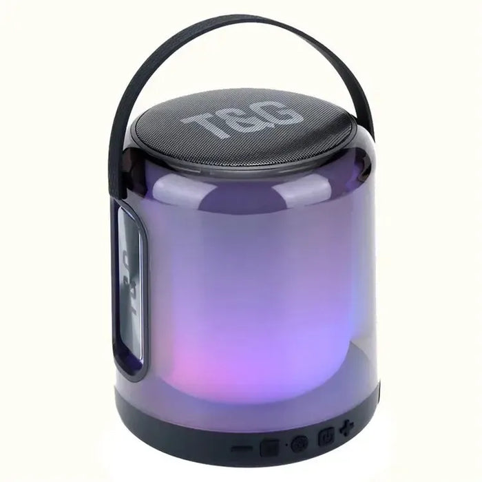 T&G TG376 RGB LED Breathing Light Rechargeable Bluetooth-compatible Speaker Portable Wireless Stereo Subwoofer - Black