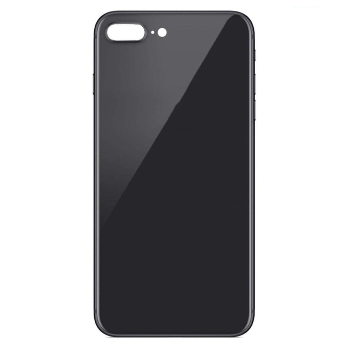 For Apple iPhone 8 Plus Replacement Back Glass (Black) (Big Hole) Without Lens