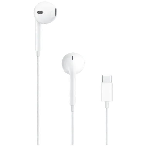 Wired Headphones With Mic and Volume Control Keys for Type-C (White)