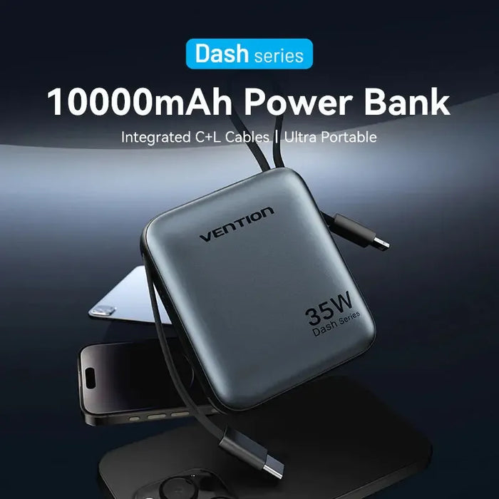 Vention 10000mAh 35W Travel Power Bank - FHFH0