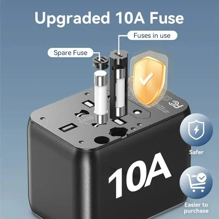 Vention 3-Port USB Universal Travel Adaptor - FJEB0