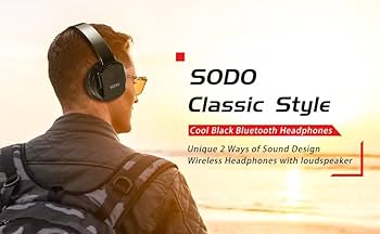 SODO Twist-Out Wireless Speaker & Headphones - MH2 (Black)