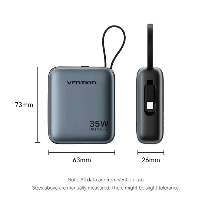 Vention 10000mAh 35W Travel Power Bank - FHFH0