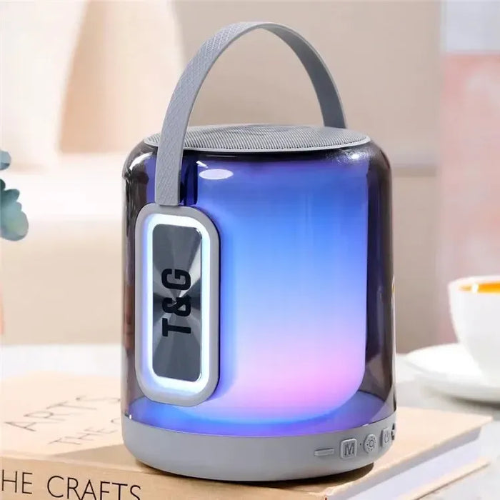 T&G TG376 RGB LED Breathing Light Rechargeable Bluetooth-compatible Speaker Portable Wireless Stereo Subwoofer - Black