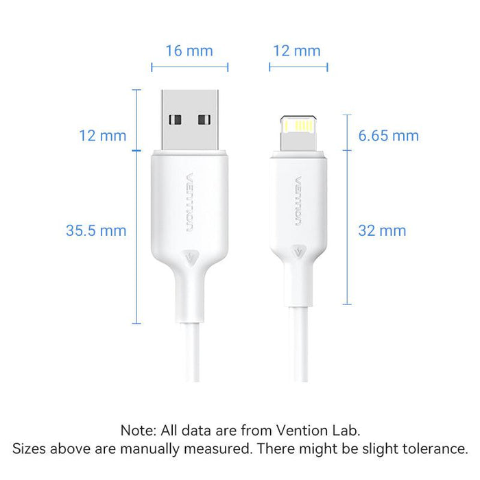 Vention USB-A 2.0 to Lightning 2.4A Cable 1m - LAMWF