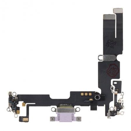 For Apple iPhone 14 Plus Replacement Charging Port Flex Cable With Microphone (Purple)