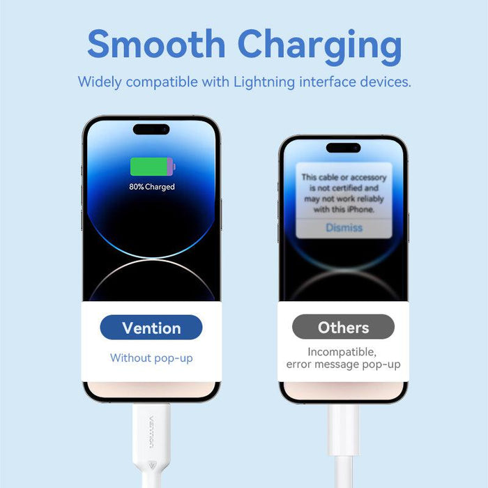 Vention USB-A 2.0 to Lightning 2.4A Cable 1m - LAMWF