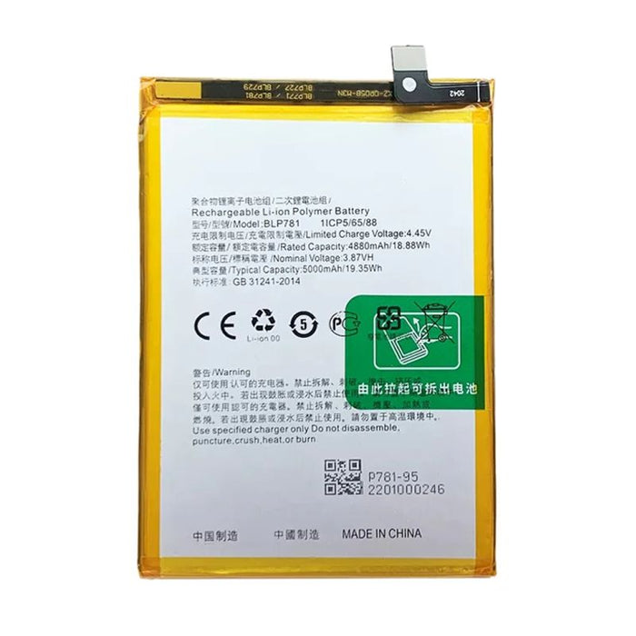 For Oppo A52 / A72 / A92 Replacement Battery 5000 mAh