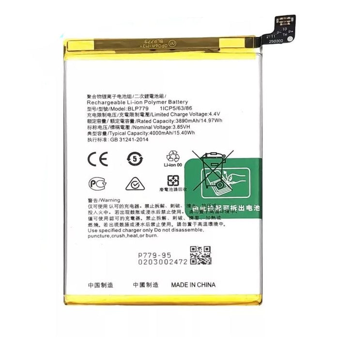 For Oppo A93 Replacement Battery 4000 mAh