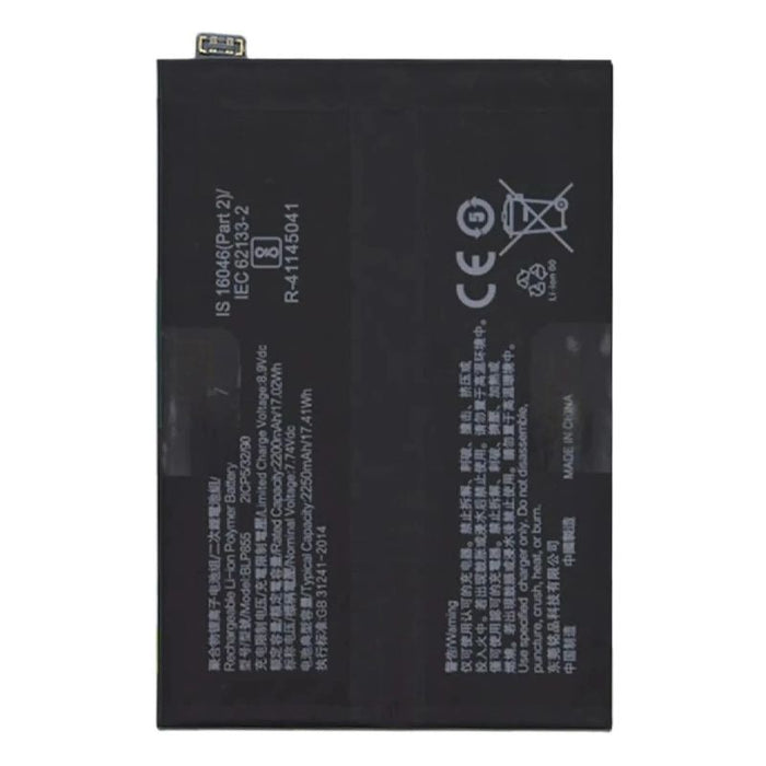 For Oppo Find X5 Lite / Reno7 5G Replacement Battery 2250 mAh