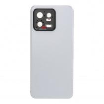 For Xiaomi 13 Replacement Battery Cover With Adhesive & Back Camera Bezel (White)