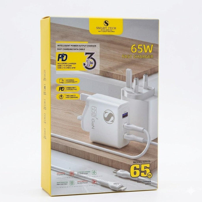 65W Plug (Type-C X2 & USB-A X1)
