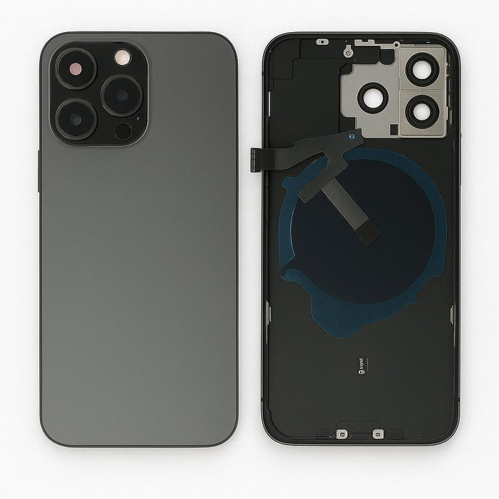 For iPhone 15 Pro Max Replacement Back Glass With Camera Lens and NFC (Black Titanium)