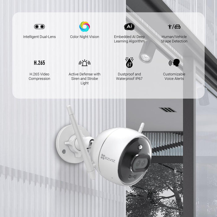 EZVIZ C3X Dual-Lens Wi-Fi Security Camera