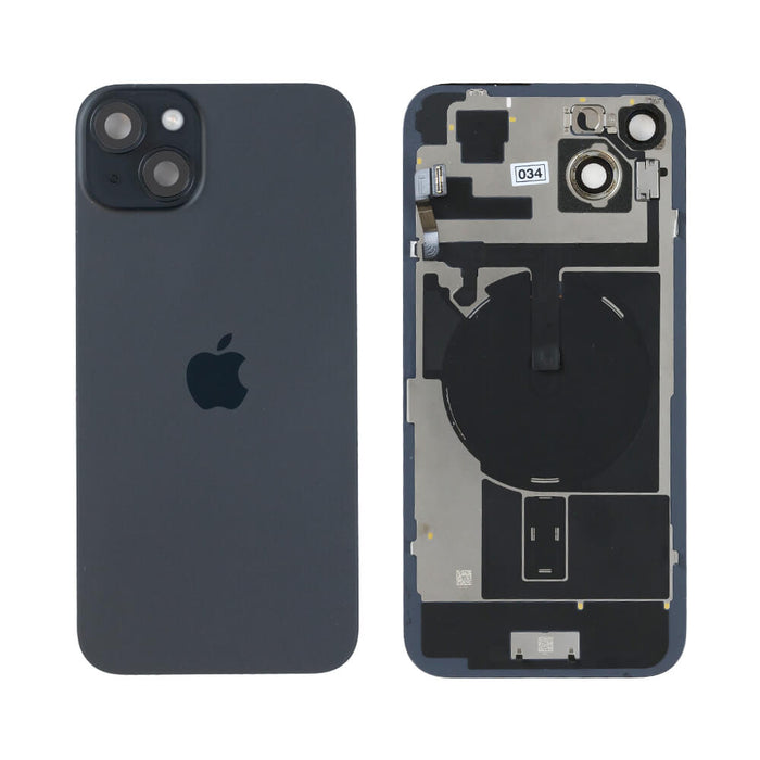For iPhone 15 Plus Replacement Back Glass With Camera Lens and NFC (Black)