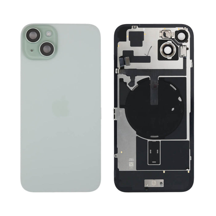 For iPhone 15 Plus Replacement Back Glass With Camera Lens and NFC (Green)