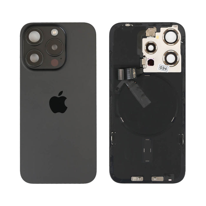 For iPhone 15 Pro Replacement Back Glass With Camera Lens and NFC (Black Titanium)