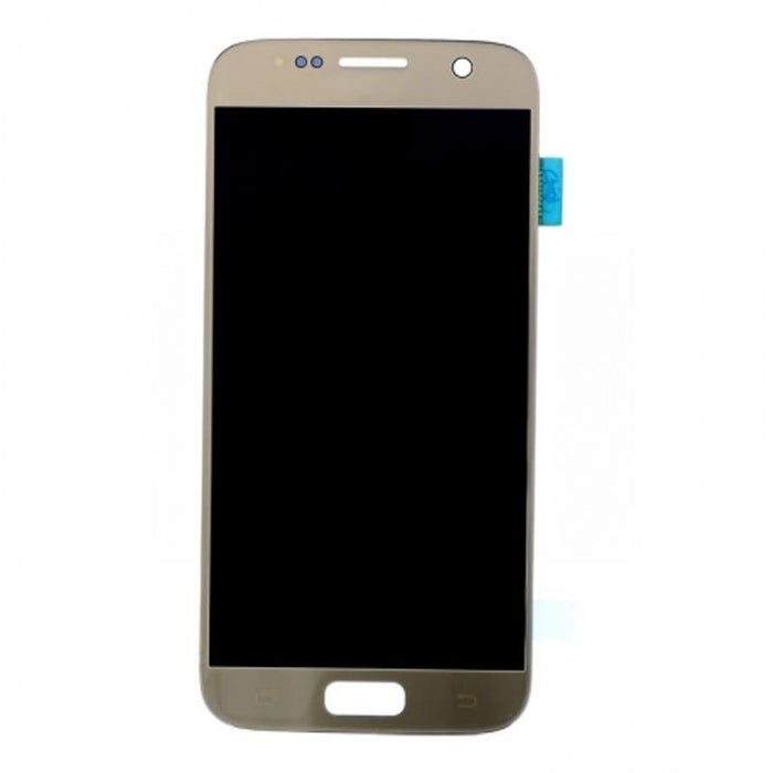 For Samsung Galaxy S7 Replacement Touch Screen LCD Assembly With Frame (Gold)