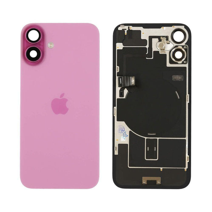 For iPhone 16 Plus Replacement Back Glass With Camera Lens and NFC (Pink)