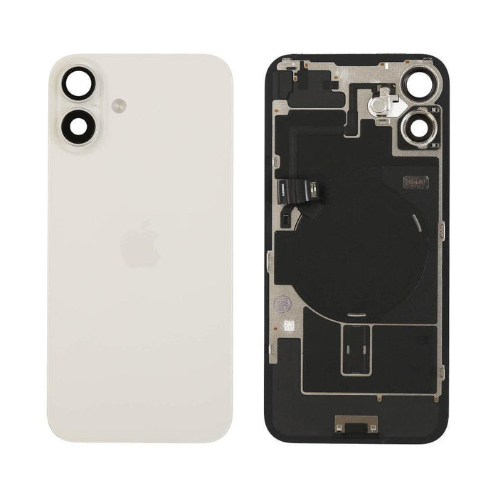 For iPhone 16 Plus Replacement Back Glass With Camera Lens and NFC (White)