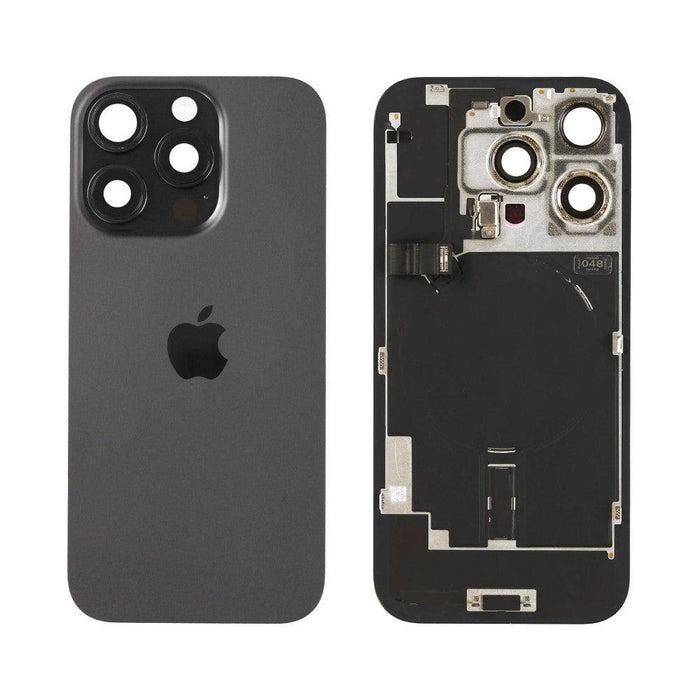 For iPhone 16 Pro Replacement Back Glass With Camera Lens and NFC (Black Titanium)