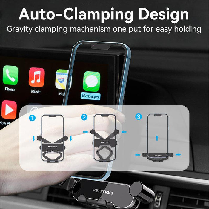 Vention Auto-Clamping Car Crossbar Style Phone Mount With Duckbill Clip - KCEH0