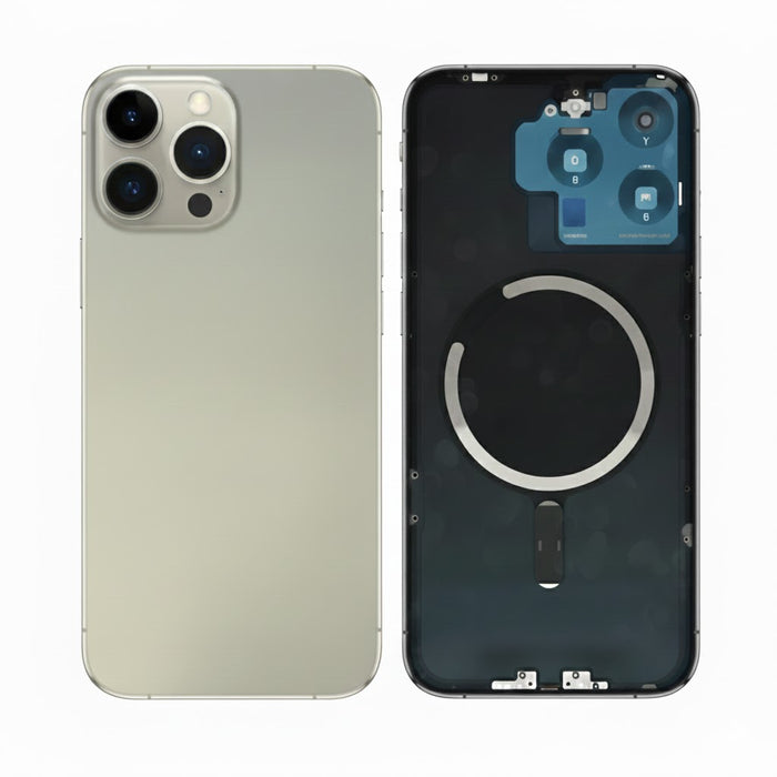 For Apple iPhone 15 Pro Max Replacement Back Glass With Magnets And Camera Lens (Natural Titanium)