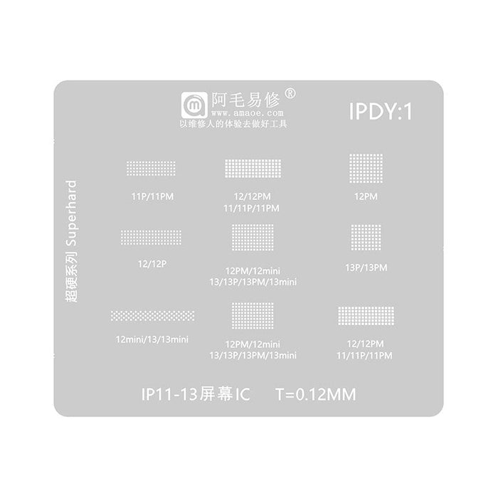 Amaoe IC Chip IPDY:1 Stencil For iPhone 11 - 13-Repair Outlet
