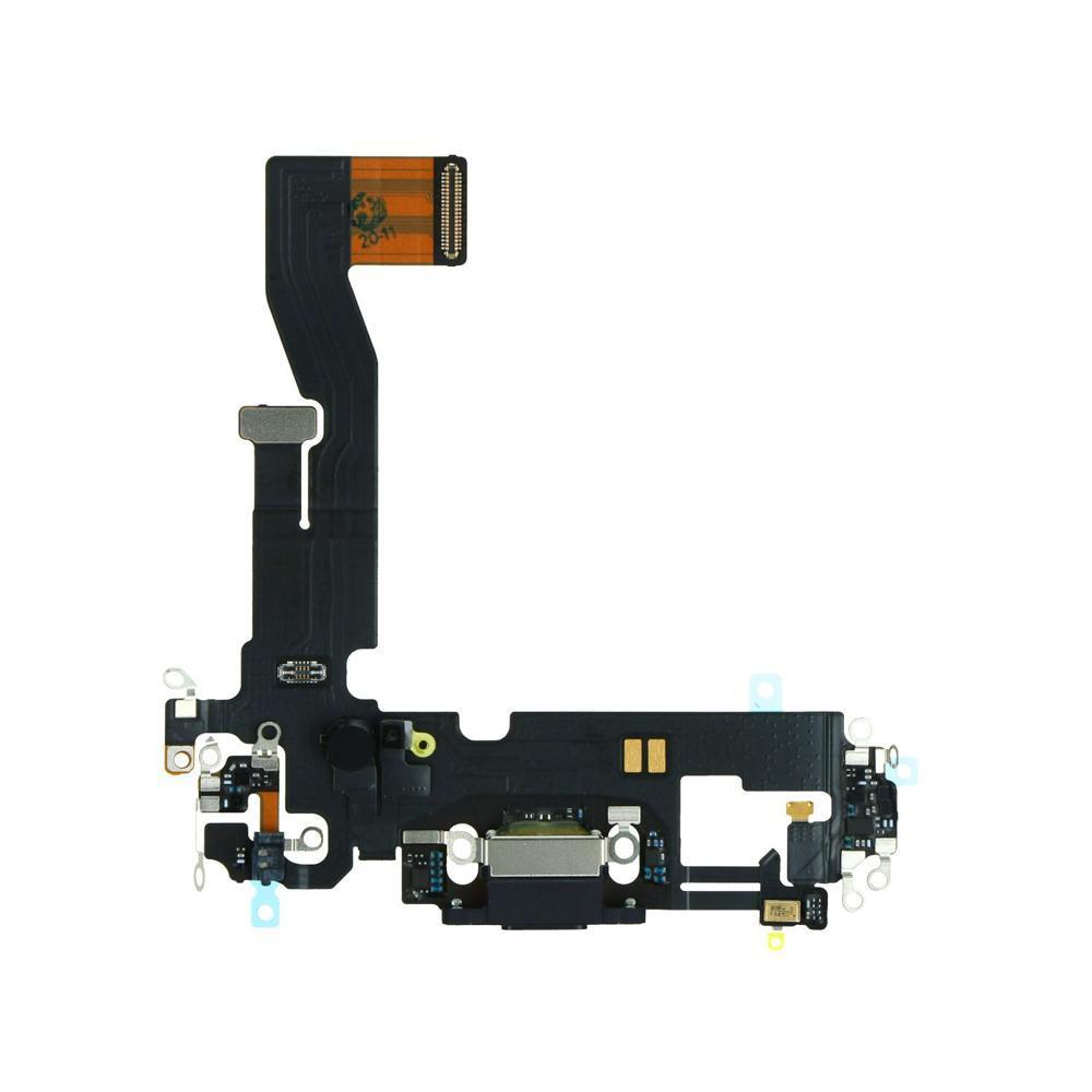 For Apple iPhone 12 / 12 Pro Replacement Charging Port Flex (Black)-Repair Outlet