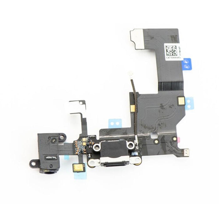 For Apple iPhone 5 Replacement Charging Port, Headphone Jack & Microphone Flex - Black-Repair Outlet