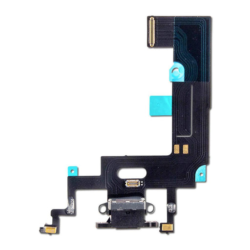 For Apple iPhone XR Replacement Charging Port & Microphone Flex - Black (AM)-Repair Outlet
