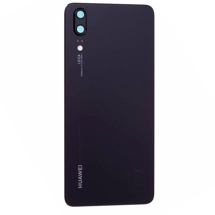 For Huawei P20 Replacement Rear Battery Cover Inc Lens with Adhesive (Black)-Repair Outlet