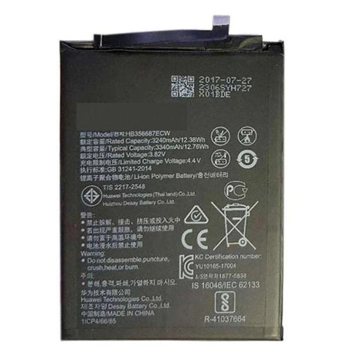 For Huawei P30 Lite / Honor 7X / Mate 10 Lite / P Smart Plus / Nova 2 Plus Replacement Battery 3240mAh - HB356687ECW-Repair Outlet