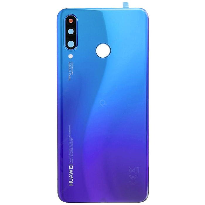 For Huawei P30 Lite Replacement Rear Battery Cover Inc Lens with Adhesive (Peacock Blue)-Repair Outlet