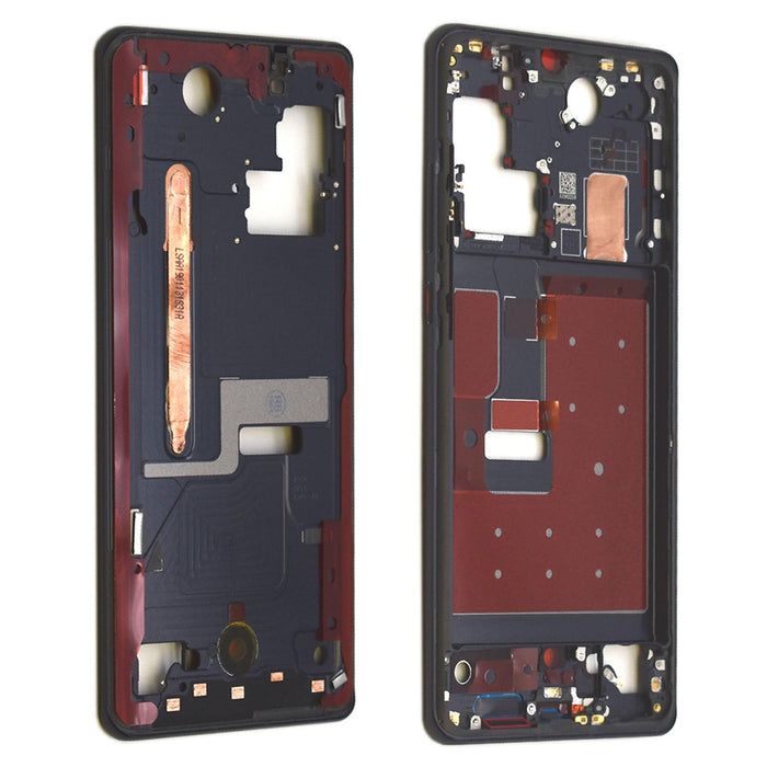 For Huawei P30 Pro Replacement Mid Frame Chassis With Buttons (Black)-Repair Outlet