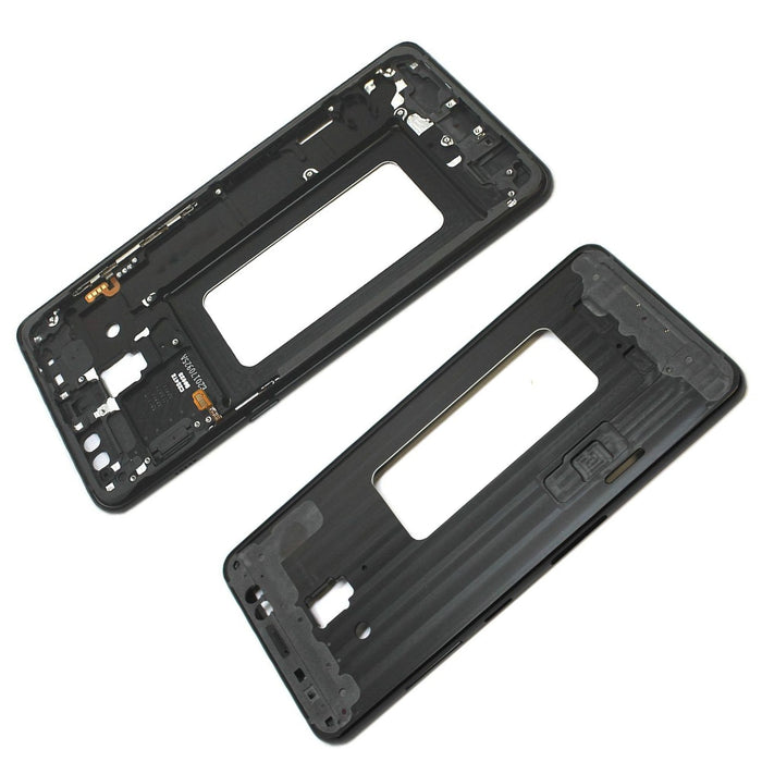 For Samsung Galaxy A730 / A8 Plus 2018 Replacement Mid Frame Chassis With Buttons (Black)-Repair Outlet