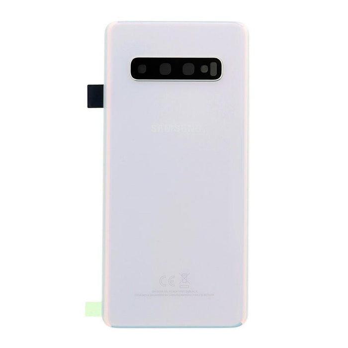 For Samsung Galaxy S10+ Replacement Rear Battery Cover with Adhesive (Prism White)-Repair Outlet