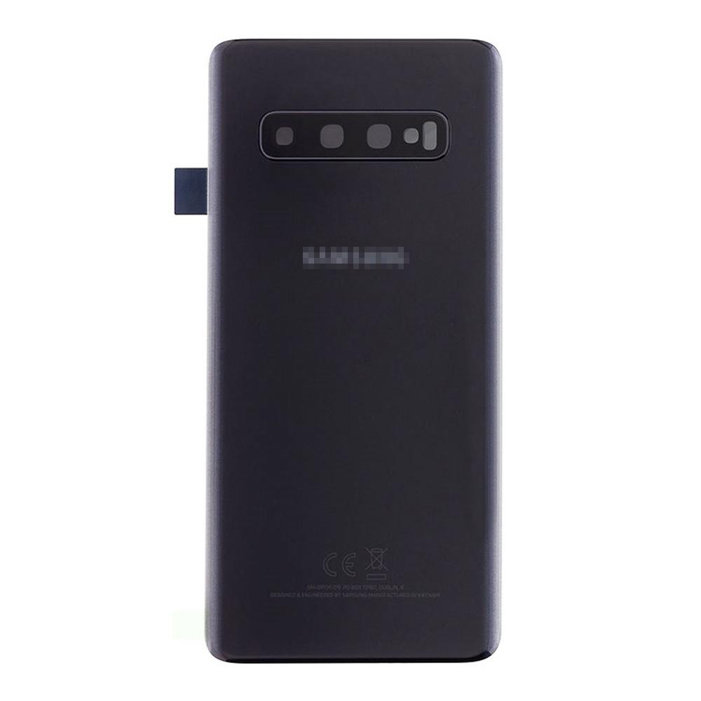 For Samsung Galaxy S10 Replacement Rear Battery Cover with Adhesive (Prism Black)-Repair Outlet