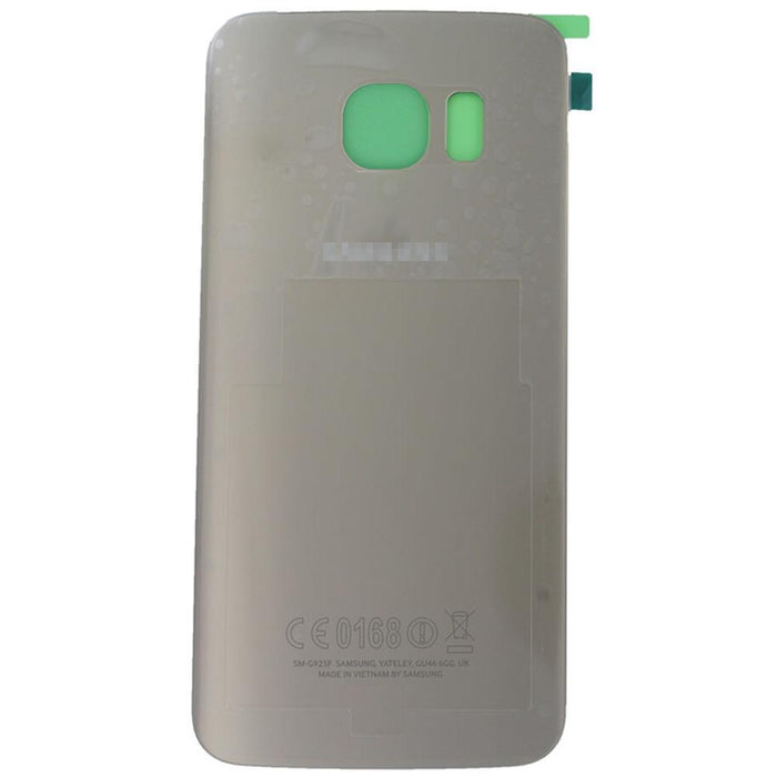 For Samsung Galaxy S6 Edge Replacement Rear Battery Cover with Adhesive (Gold)-Repair Outlet