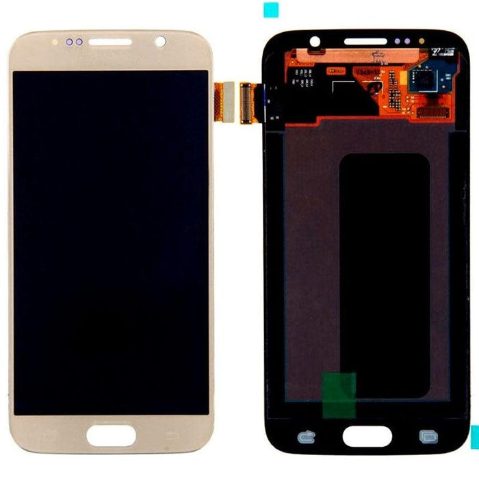 For Samsung Galaxy S6 LCD Replacement Touch Screen LCD Assembly With Frame (Gold)-Repair Outlet