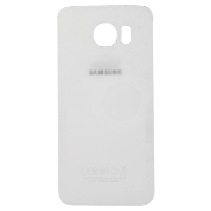 For Samsung Galaxy S6 Replacement Rear Battery Cover with Adhesive (White)-Repair Outlet