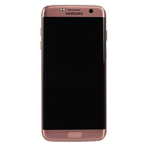 For Samsung Galaxy S7 Edge G935F Replacement LCD Touch Screen Full Frame (Pink)-Repair Outlet