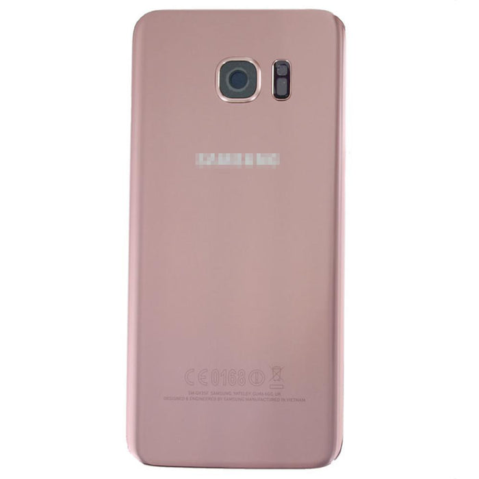 For Samsung Galaxy S7 Edge Replacement Rear Battery Cover with Adhesive (Pink Gold)-Repair Outlet
