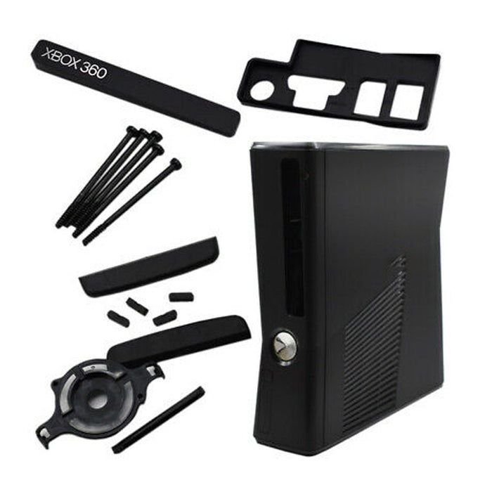 For Xbox 360 Slim Replacement External Housing Shell (Black)-Repair Outlet