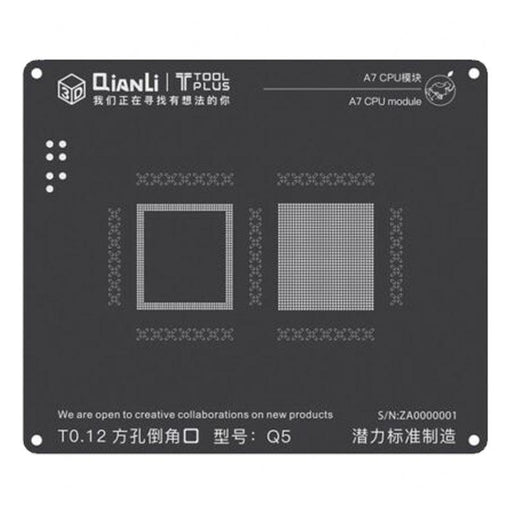 QianLi 3D BGA Stencil Template - A7 CPU Module - iPhone 5S (Q3)-Repair Outlet