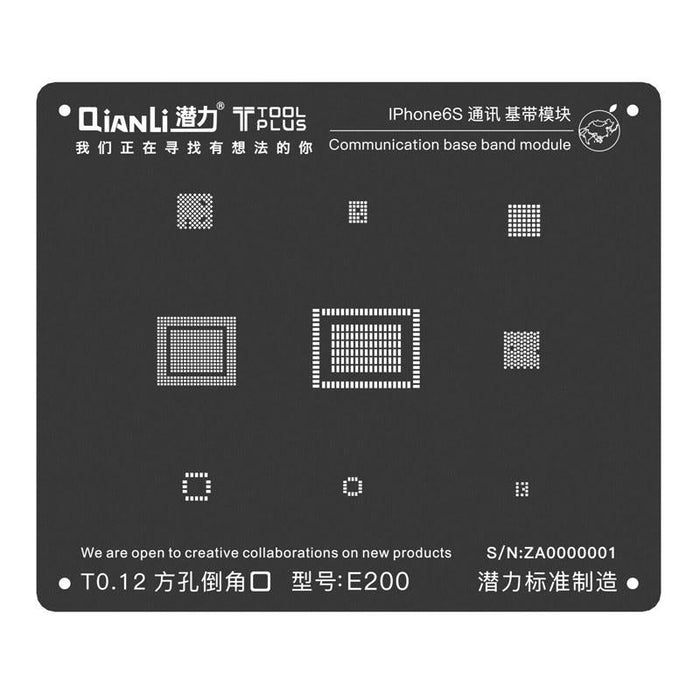 QianLi 3D BGA Stencil Template -Communication Base Band Module - iPhone 6S (E200)-Repair Outlet