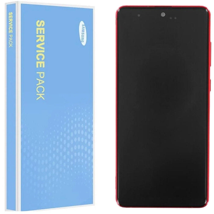 For Samsung Galaxy Note 10 Lite N770F Service Pack Aura Red Full Frame Touch Screen Display GH82-22055C-Repair Outlet