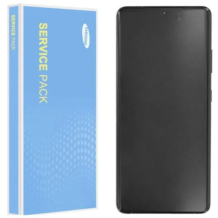 For Samsung Galaxy S21 Ultra 5G G998B Service Pack Phantom Black Full Frame Touch Screen Display GH82-24591A / GH82-24589A-Repair Outlet